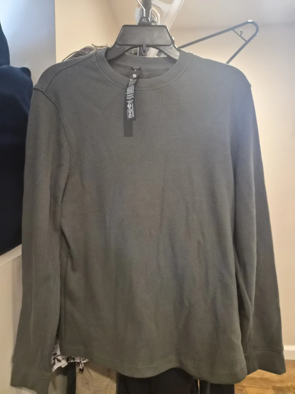 Mens Lululemon Long Sleeve Crew Waffle Knit